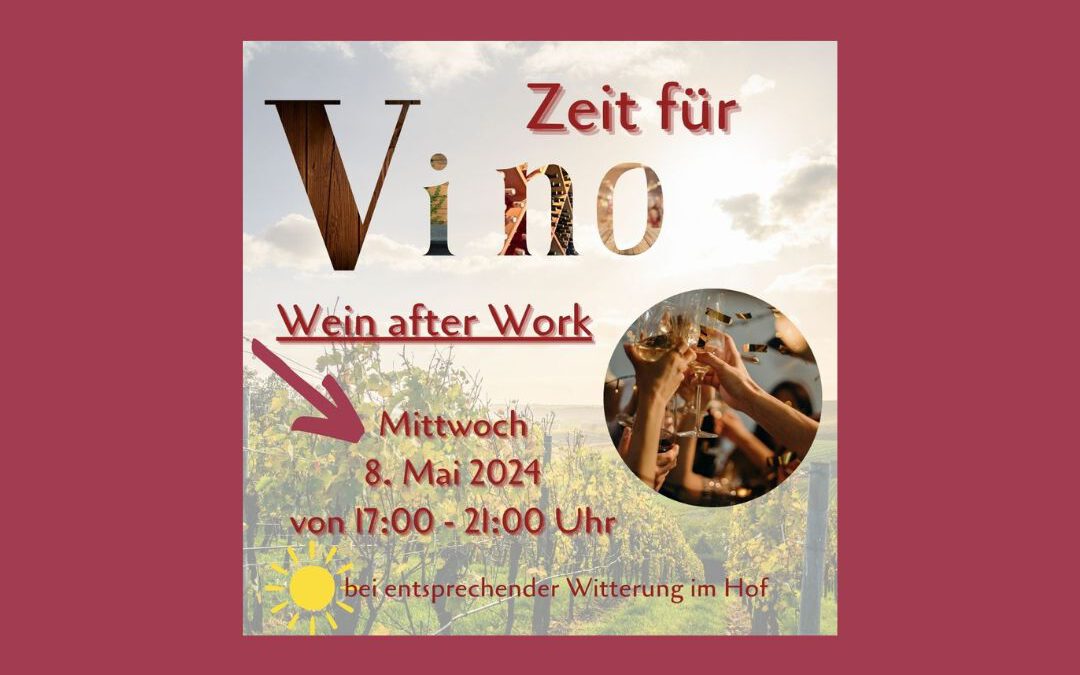 Wine after Work – Änderung im Mai