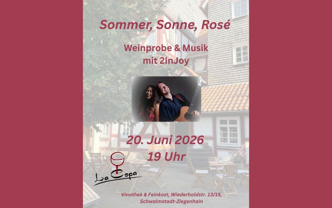 Sommer, Sonne, Rosé – Weinprobe mit 2InJoy